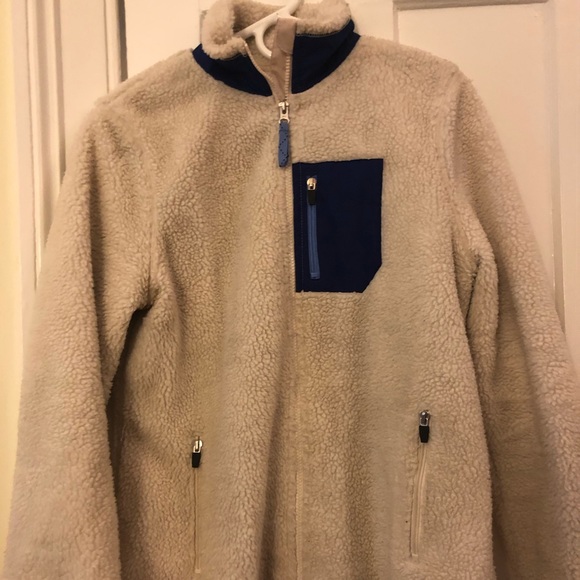 Old Navy Jackets & Blazers - Old Navy - Cream fleece w/ royal blue accent